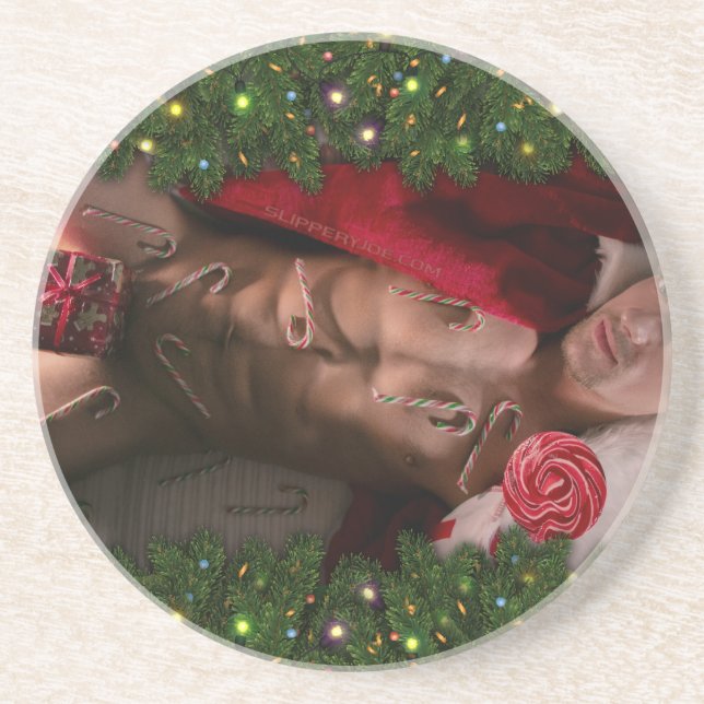 Porta-copos SlipperyJoe masculino do peito seis pacotes de est (Frente)