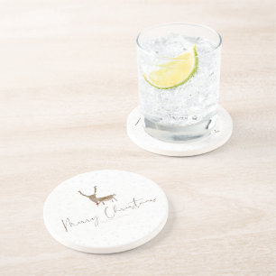 Porta-copos SlipperyJoe Merry Christmas rendeer red-nose