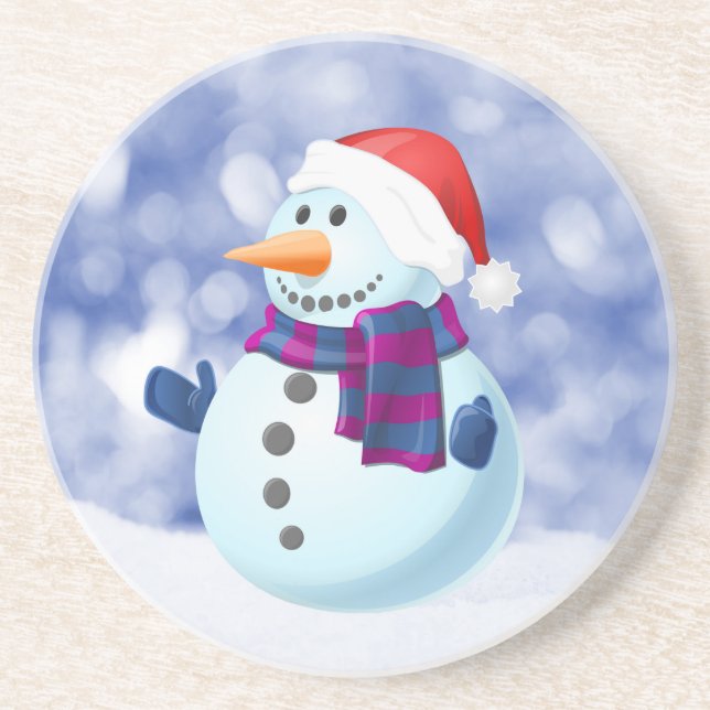 Porta-copos Snowman Winter Merry Christmas Snow (Frente)