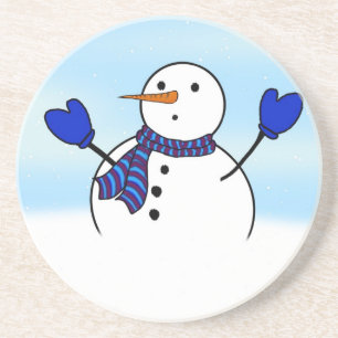 Porta-copos Snowman With Blue Mittens Christmas