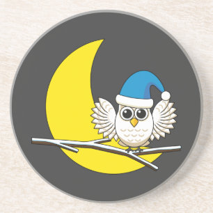 Porta-copos Snowy Owl em Nova Lua Noite de inverno