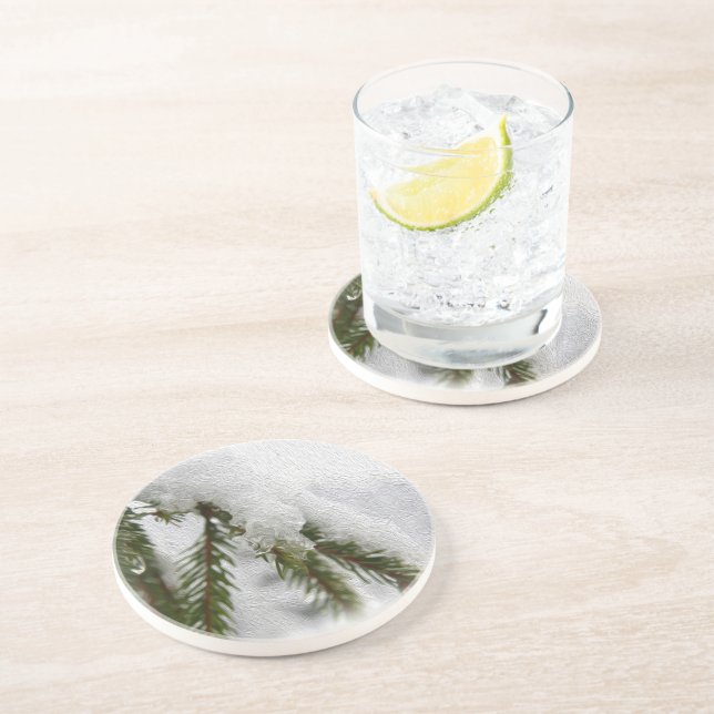 Porta-copos Snowy Pines (Lateral)