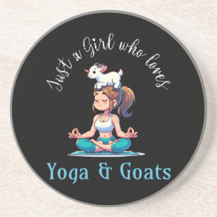 Porta-copos Só uma garota que ama Yoga e Goats
