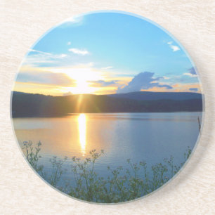 Porta-copos Sol azul no lago