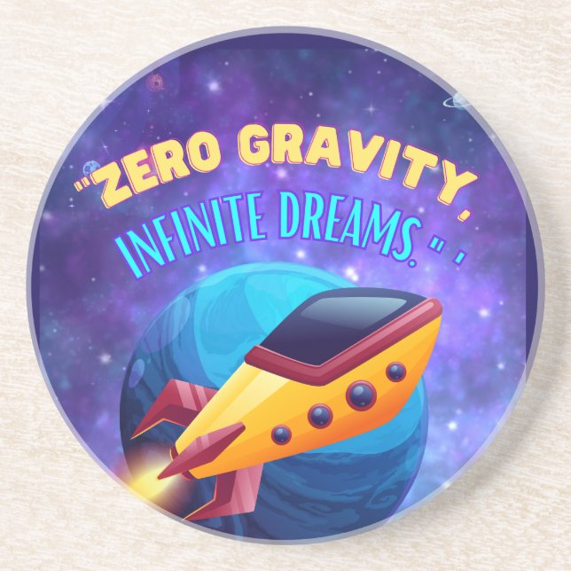 Porta-copos Sonhos infinitos de gravidade zero (Frente)