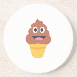 Porta-copos sorvete cone poo emoji