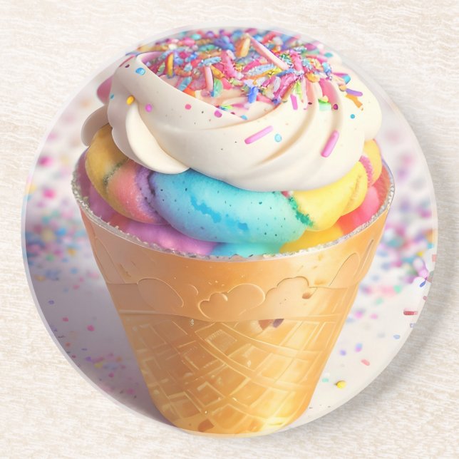 Porta-copos Sorvete Cone Sprinkles (Frente)