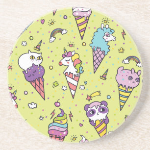 Porta-copos Sorvete pop Cute: Padrão Animal