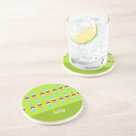 Porta-copos Sorvetes coloridos em verde