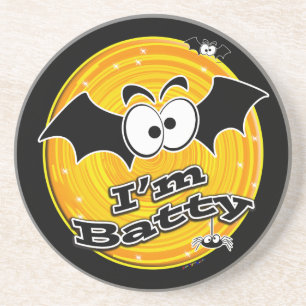 Porta-copos Sou Batty Orange e Yellow Swirl