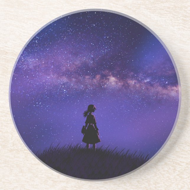 Porta-copos Sozinha e Starry Night (Frente)