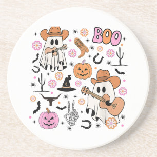 Porta-copos Spooky Ghost Cowboy Cute Halloween Boo Western Ret