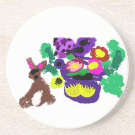 Porta-copos Spring flowers Rabbit joy