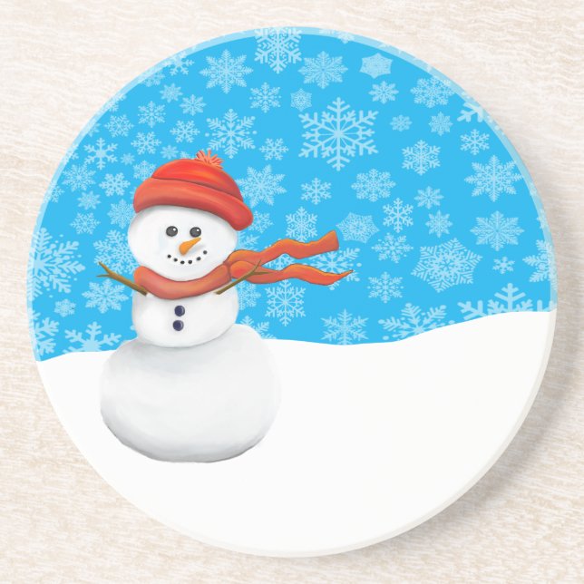 Porta-copos Sr. Boneco de Neve (Frente)