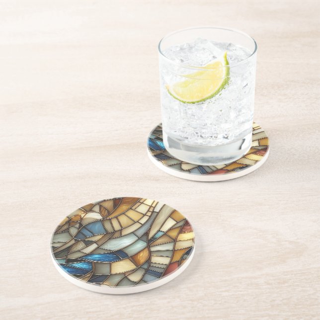 Porta-copos Stained Glass Waves (Lateral)