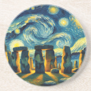 Porta-copos Starry Night Stonehenge