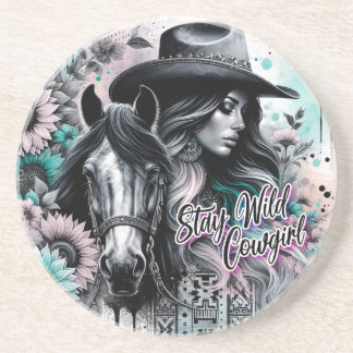 Porta-copos Stay wild cowgirl western