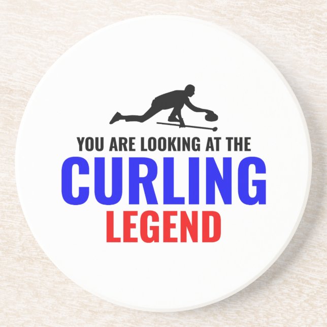 Porta-copos Stone Curling Winter Ice Sport Curler Funny (Frente)