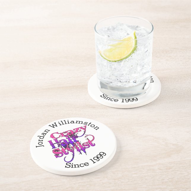 Porta-copos Stylist de cabelo louco personalizado (Lateral)