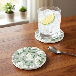 Porta-copos Suave Elegância Floral de Jasmim