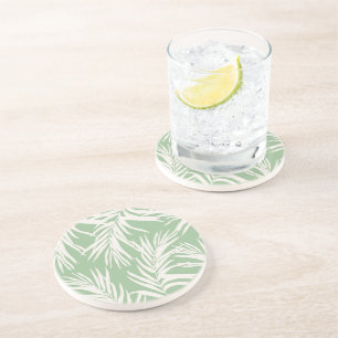 Porta-copos Summer Mint Tropical Leaves Beach Home Decore