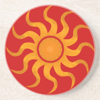 Porta copos Sun 6 - Fundo Vermelho