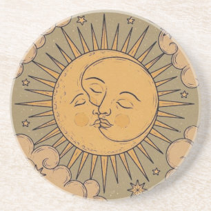 Porta-copos Sun e Moon Mandala