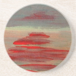 Porta-copos Sun no Seascape do nascer do sol do por do sol do