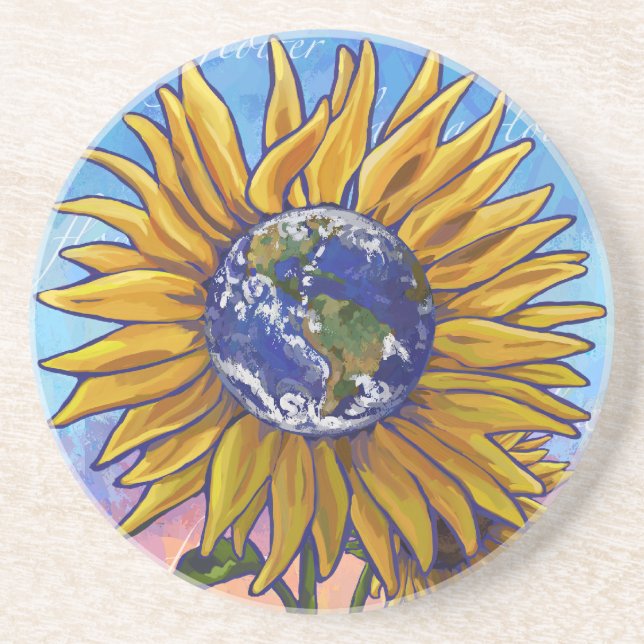 Porta-copos Sunflower Earth Art (Frente)