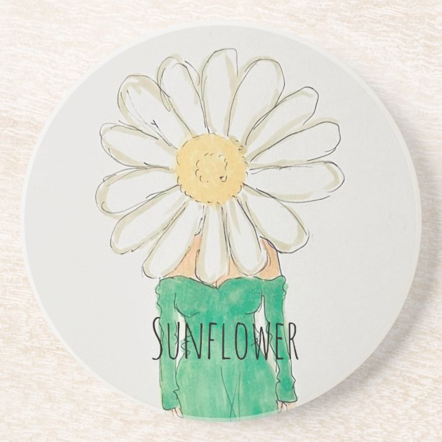 Porta-copos Sunflower Girl Green Dress (Frente)