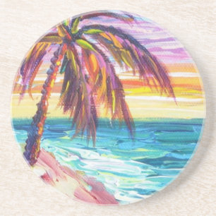 Porta copos Sunset Havaiana - Pintura de Bernies