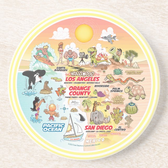 Porta-copos Sunset SoCal (Frente)