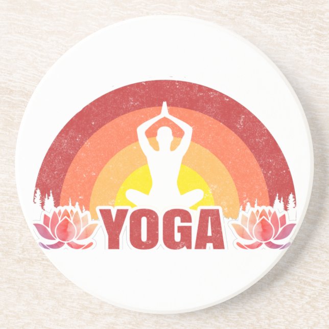Porta-copos Sunshine Yoga Yogi Lotus Flower (Frente)