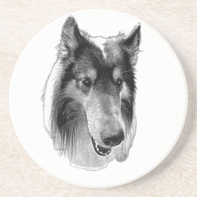 Porta-copos Superfície Estável – Collie (Frente)