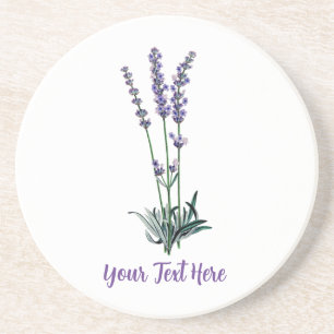 Porta-copos Suporte de Pedra de Flor de Lavanda Vintage Person