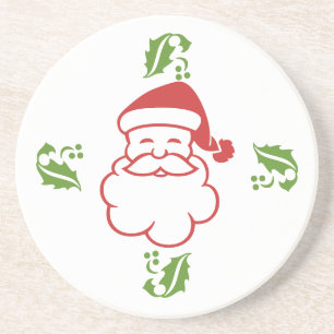 Porta-copos Suporte para copos - Papai Noel e Azevinho