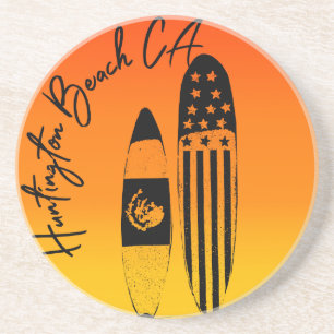 Porta-copos Surfboards e Pôrs do sol da praia de Huntington