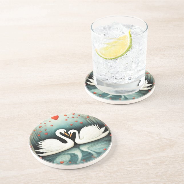 Porta-copos Swan Love 2 (Lateral)