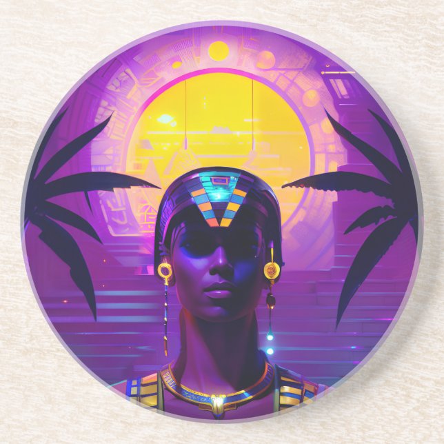 Porta-copos Synthwave Pharaoh (Frente)