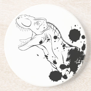 Porta-copos T-Rex (preto e branco)