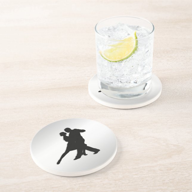Porta-copos Tango Dancers Silhouette 2 Silver (Lateral)