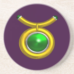 Porta-copos TAURUS ZODIAC BIRTHDAY JOIA Emerald, Dourado Roxo