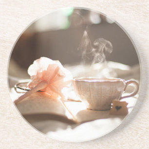 Porta-copos Tea Time com um bom livro