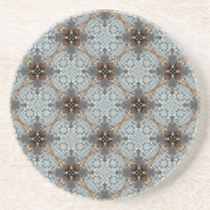 Porta-copos Teal, Cinza, Padrão De Flor De Vintagem De Bronze