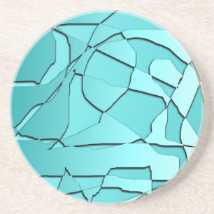 Porta-copos Teal De Vidro Quebrado