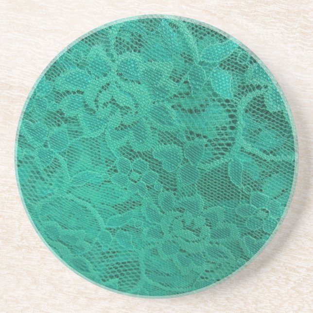 Porta-copos Teal Lace (Frente)