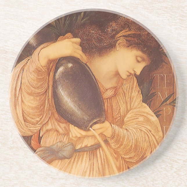 Porta-copos Temperantia por Sir Edward Coley Burne-Jones (Frente)