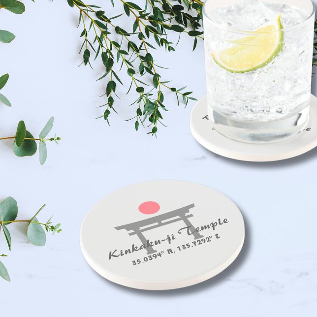 Porta-copos Templo Kinkaku-ji Latitude Longitude (Criador carregado)