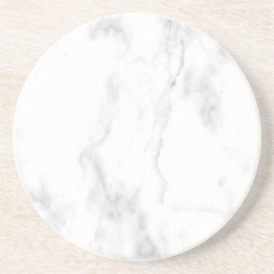 Porta-copos Tendy White Marble Elegante Modelo Design Round