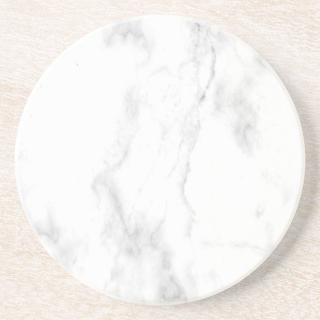 Porta-copos Tendy White Marble Elegante Modelo Design Round (Frente)